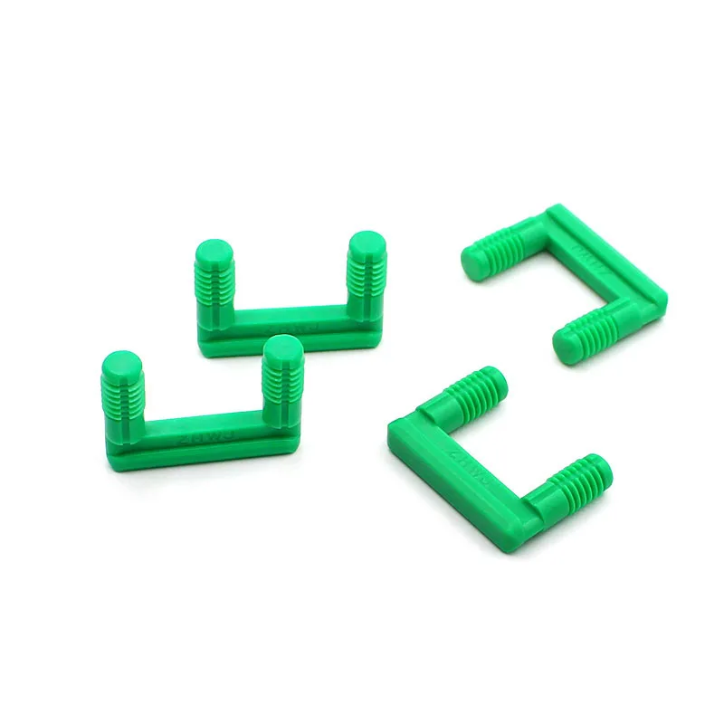 Conector de placa de madera en forma de U, cierre de hebilla de bisagra de gabinete fijo, Invisible, pl&aacute;stico, &aacute;ngulo recto, Hardware de sujeci&oacute;n de muebles, 10 piezas