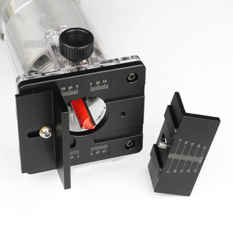 M&aacute;quina de recorte fija 2 en 1, soporte de ranurado, sujetadores invisibles, localizador de perforaciones de Panel de armario con escala, 65mm