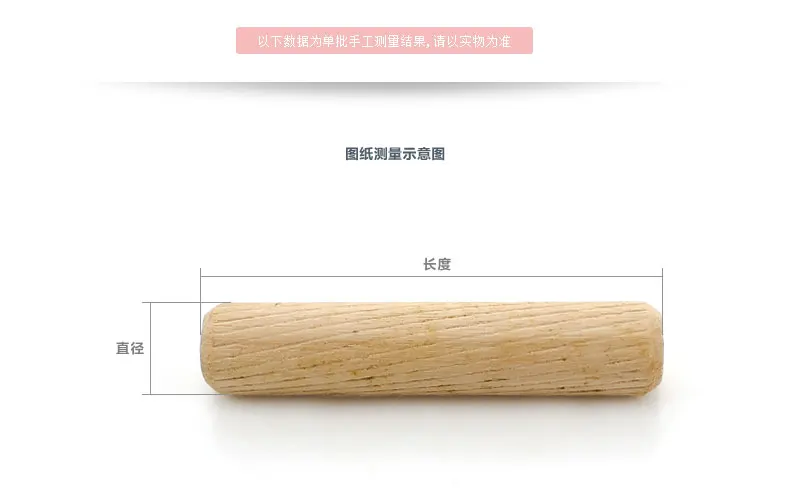 Conector dom&eacute;stico de palo de madera holand&eacute;s de alta calidad, enchufe de madera redondo, clavija de madera de sarga, Conector de muebles M6M8M10M12, 50 piezas