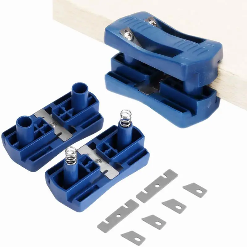 Juego de m&aacute;quina de bandas laterales de madera Recortadora de doble borde Recorte de cabeza y cola de madera para pl&aacute;stico PVC Contrachapado Herramientas manuales para trabajar la madera