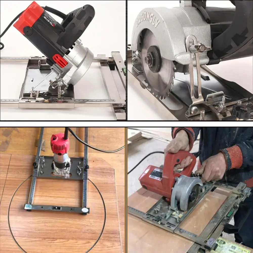 Cortador de tablero de carpinter&iacute;a adecuado para m&aacute;quinas de corte de sierra Circular el&eacute;ctrica, m&aacute;quina de corte de tablero de respaldo de posicionamiento r&aacute;pido