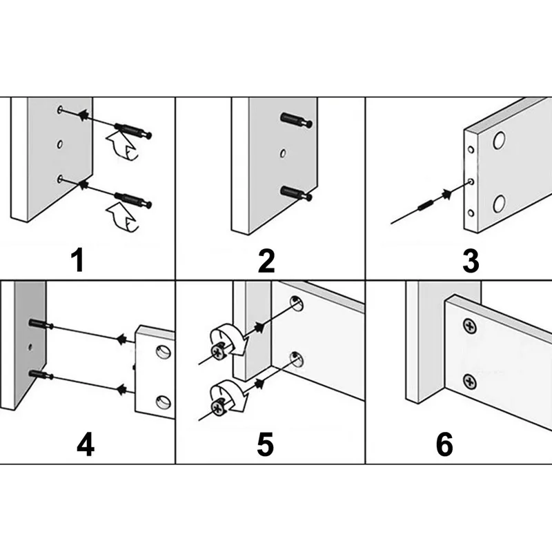 Juego de tornillos de conector lateral para muebles, accesorio fijo de 6Mm, rosca macho de 40Mm de longitud, 3 en 1, para cama, armario, tablero de madera, 20 unidades