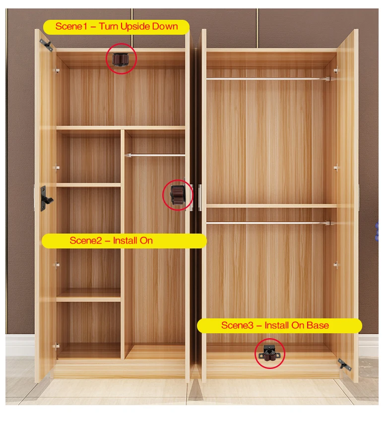 NAIERDI-Tope de puerta con im&aacute;n para armario, Tope de puerta, amortiguador para herrajes, accesorios para muebles
