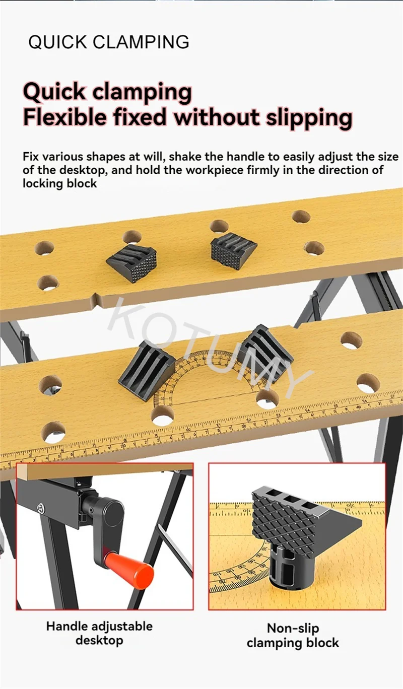 Banco de trabajo multifuncional para carpinter&iacute;a, sierra de mesa plegable, herramienta combinada port&aacute;til para el hogar, decoraci&oacute;n de madera