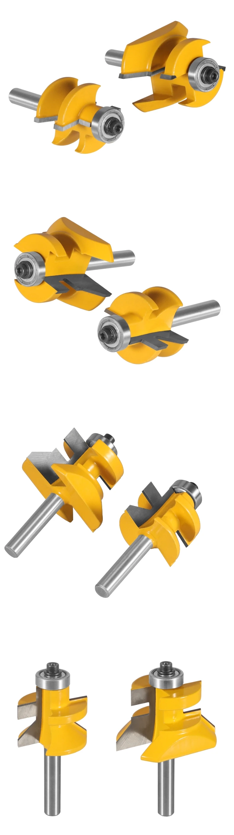 YUSUN-Conjunto de 2 piezas para herramientas de madera, brocas de fresado para carpinter&iacute;a, Stile & Rail