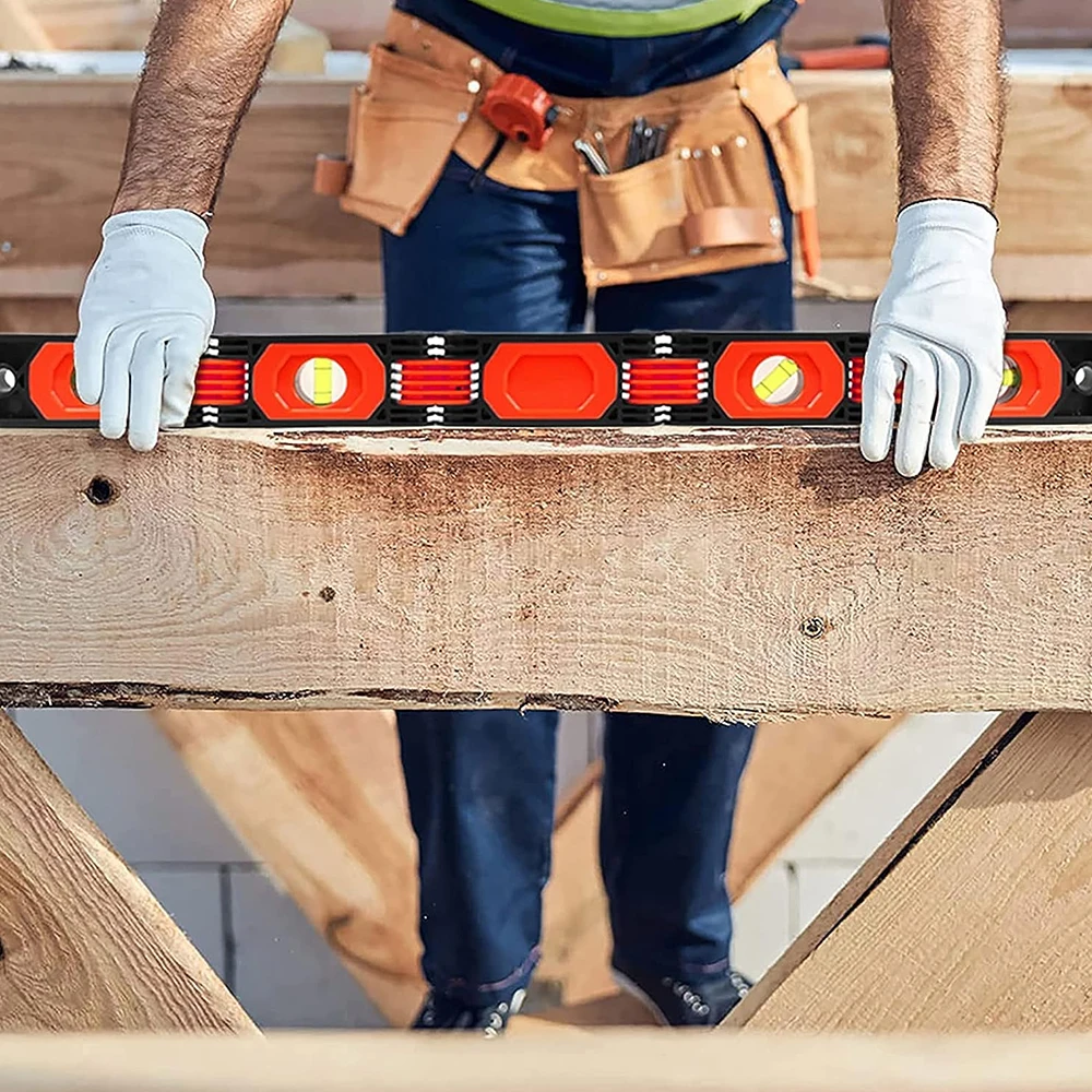 Nivel plegable multifunci&oacute;n con medidas de precisi&oacute;n, niveles de esp&iacute;ritu magn&eacute;ticos ajustables con 4 burbujas legibles para carpinter&iacute;a