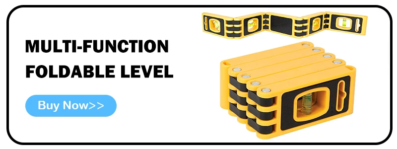 Nivel plegable multifunci&oacute;n con medidas de precisi&oacute;n, niveles de esp&iacute;ritu magn&eacute;ticos ajustables con 4 burbujas legibles para carpinter&iacute;a