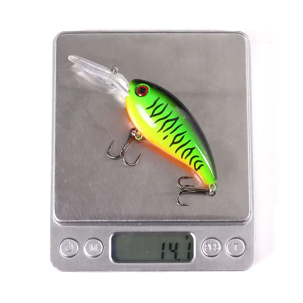 Hengjia-se&ntilde;uelo de Pesca de manivela Wobbler, 14g, 10cm, Minnow Isca Artificial, Crankbait, Leurre de Lucio, aparejos de Pesca de arrastre