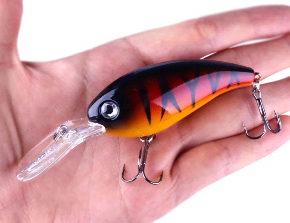 Hengjia-se&ntilde;uelo de Pesca de manivela Wobbler, 14g, 10cm, Minnow Isca Artificial, Crankbait, Leurre de Lucio, aparejos de Pesca de arrastre
