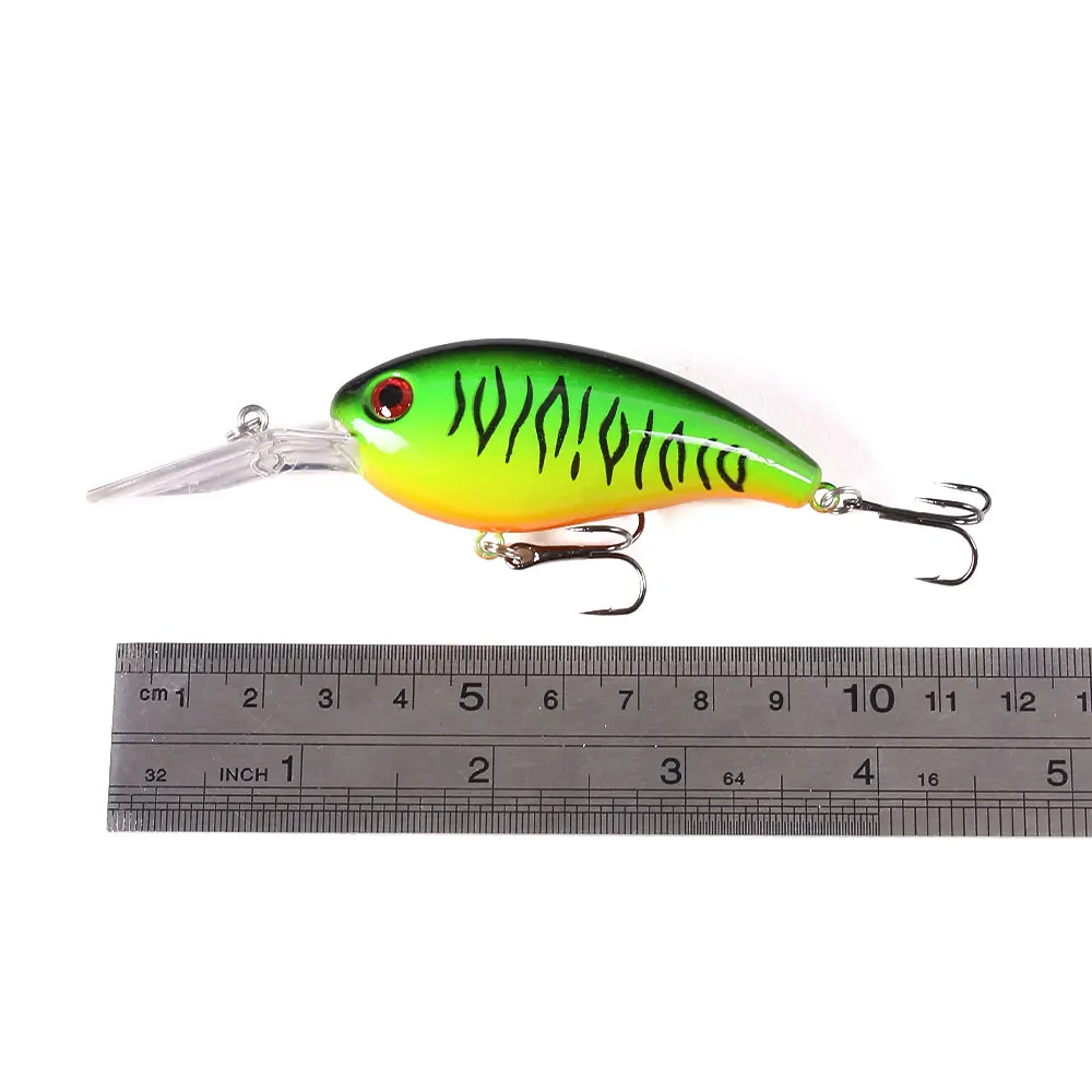 Hengjia-se&ntilde;uelo de Pesca de manivela Wobbler, 14g, 10cm, Minnow Isca Artificial, Crankbait, Leurre de Lucio, aparejos de Pesca de arrastre
