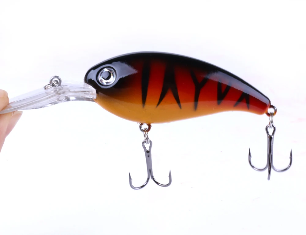 Hengjia-se&ntilde;uelo de Pesca de manivela Wobbler, 14g, 10cm, Minnow Isca Artificial, Crankbait, Leurre de Lucio, aparejos de Pesca de arrastre