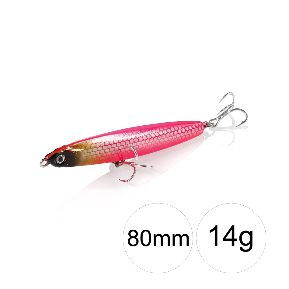 paseantes de superficie pesca Señuelo de pesca de pececillo que se hunde, 1 unidad, 10-24g, cebo duro para curricán de lubina, anzuelos triples de buceo, aparejos de pesca paseantes de superficie pesca Señuelo de pesca de pececillo que se hunde, 1 unidad, 10-24g, cebo duro para curricán de lubina, anzuelos triples de buceo, aparejos de pesca