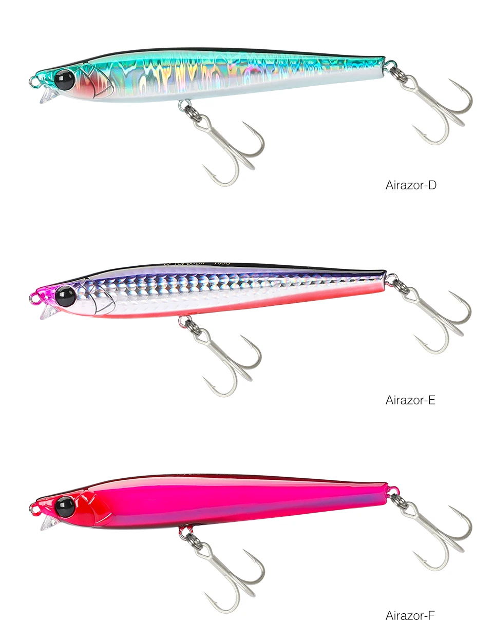 TSURINOYA-se&ntilde;uelo de pesca que se hunde, 85S, 105S, l&aacute;piz de labio corto, AIRAZOR, 85mm, 20g, 105mm, 30g, m&aacute;ximo 90m, cebos duros de fundici&oacute;n larga para agua salada