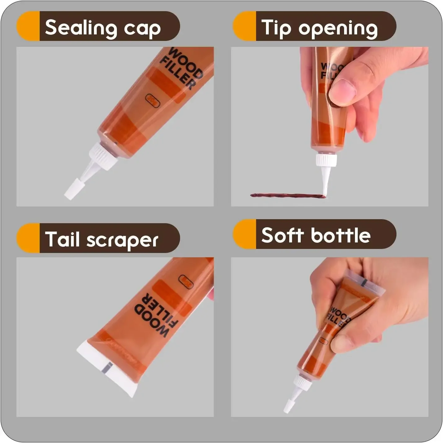 Pasta reparadora de pintura para madera de 12 colores, pasta reparadora de agujeros y rayones para pisos de gabinetes y armarios, relleno de rayones para muebles de madera