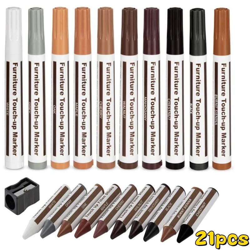 Pluma de reparaci&oacute;n de muebles, marcadores de madera, removedor de palos de cera, relleno de ara&ntilde;azos, Kit de Restauraci&oacute;n de Pintura, gabinete de madera, suelos, mesas, herramienta de reparaci&oacute;n